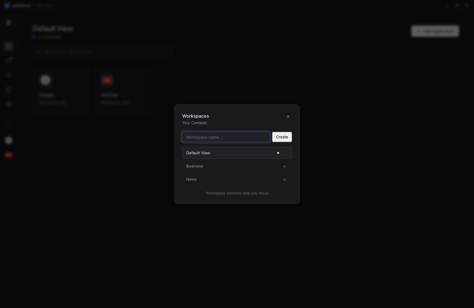 weballoon workspace management modal