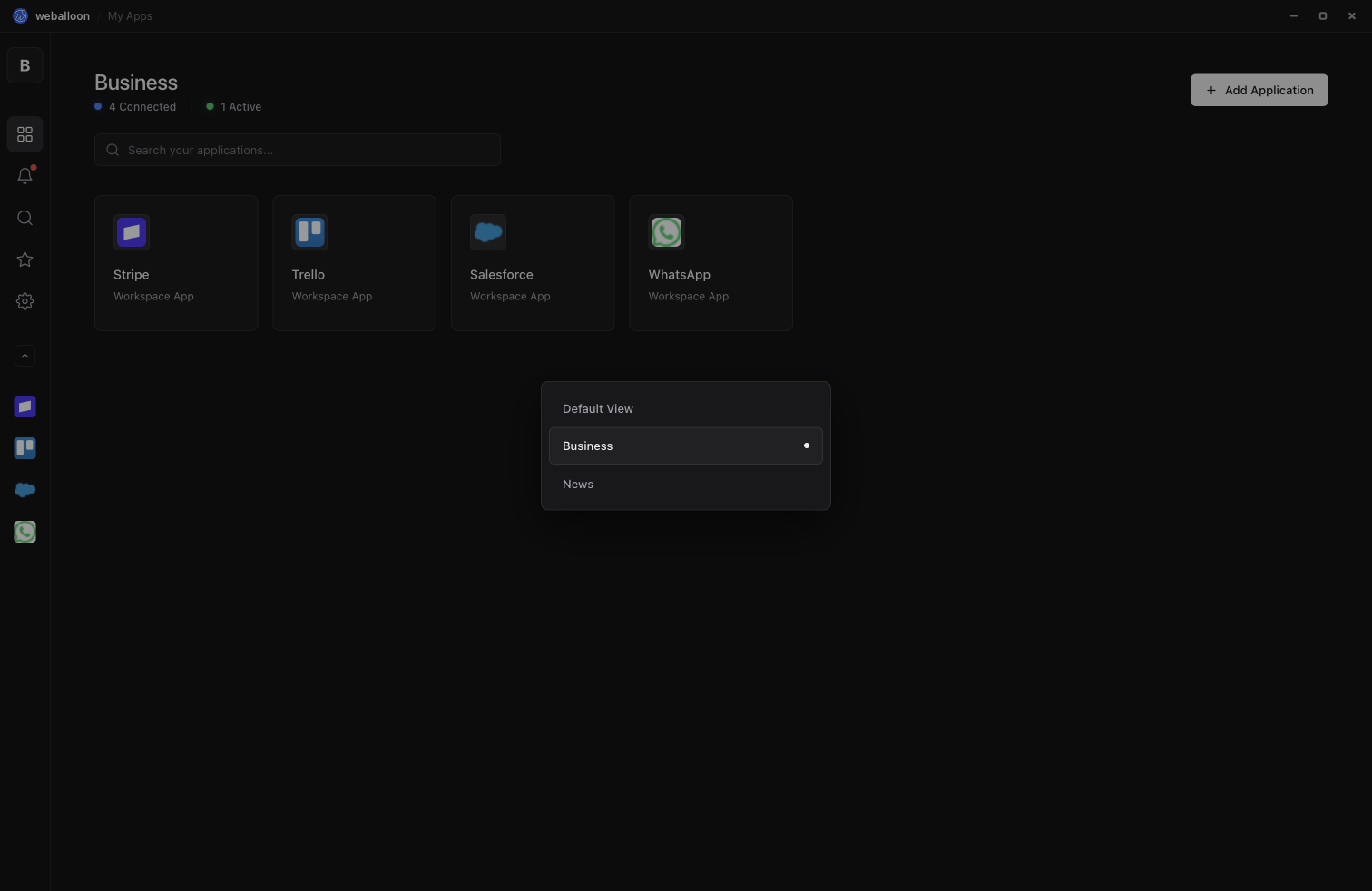 weballoon workspace switcher